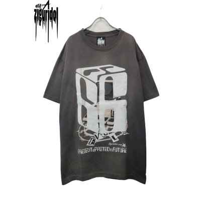 画像1: 【ZIG UR IDOL】666 tee -FADED, WASHED & CRACKED-