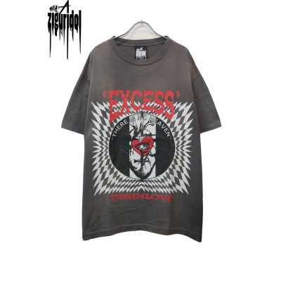 画像1: 【ZIG UR IDOL】EXCESS tee -FADED, WASHED & CRACKED-