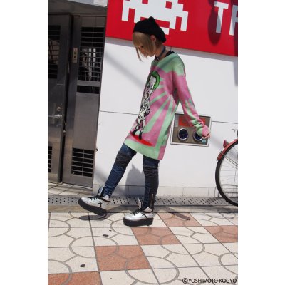 画像10: Sale50％off【野性爆弾・くっきー × ZIG UR IDOL】 "カミカゼクニコ" フルプリントニット