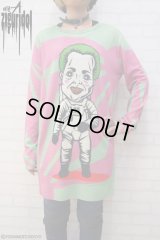 Sale30%off【野性爆弾・くっきー × ZIG UR IDOL】 "カミカゼクニコ" フルプリントニット