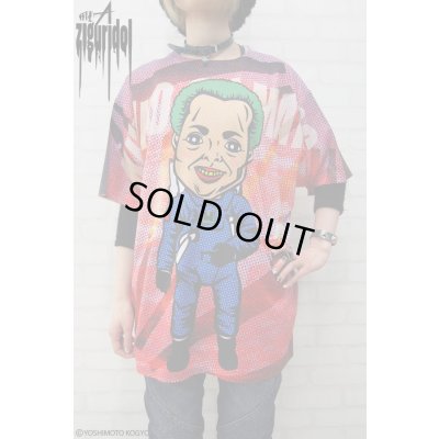 画像1: Sale50%off【ZIG UR IDOL × 野性爆弾 くっきー】 "クニコインマーズ" フルプリントカットソー / ブルー