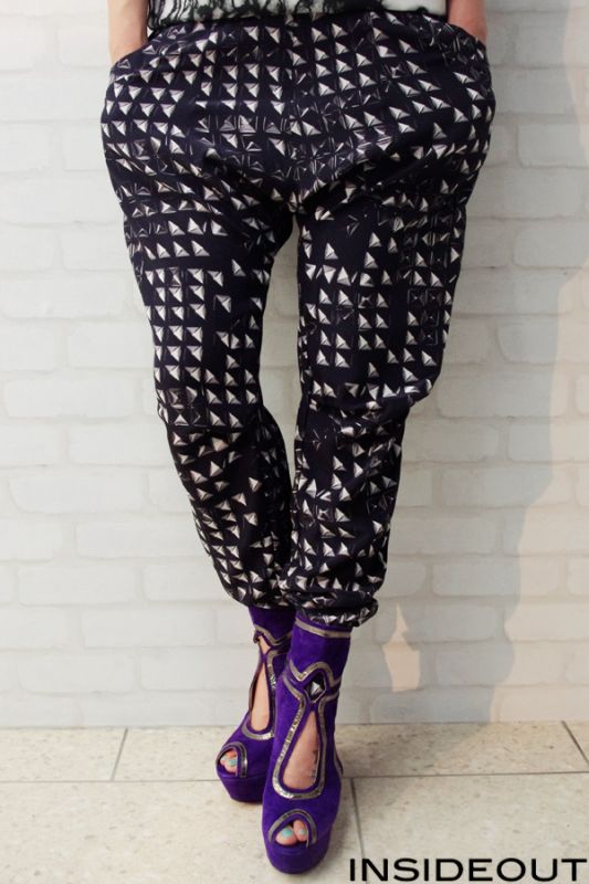 sale70 off insideout stud テキスタイルサルエルパンツ teknopolice