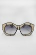 画像2: Sale30%off【DZMITRY SAMAL】 "LEONARD" ヘプタゴンサングラス / ベージュ (2)
