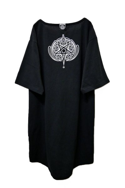 画像2: Sale30%off【FAR★STAR】 ピンストライプ変形ビッグカットソー / ブラック (2)