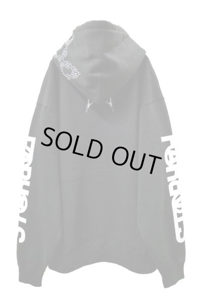 画像2: 【コスモス × FAR★STAR】 レトロビッグシルエットパーカー / ブラック (2)