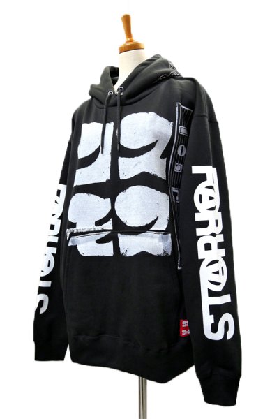 画像3: Sale30%off【コスモス × FAR★STAR】 レトロビッグシルエットパーカー / ブラック (3)