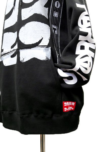 画像4: Sale30%off【コスモス × FAR★STAR】 レトロビッグシルエットパーカー / ブラック (4)