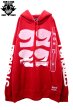 画像1: Sale30%off【コスモス × FAR★STAR】 レトロビッグシルエットパーカー / レッド (1)