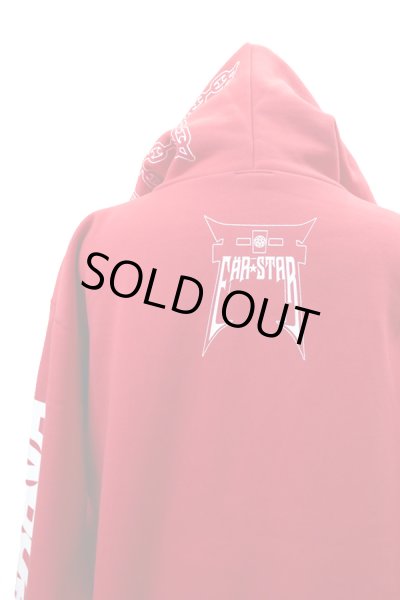 画像6: Sale30%off【コスモス × FAR★STAR】 レトロビッグシルエットパーカー / レッド (6)