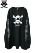 画像1: Sale30%off【FAR★STAR】 スカルロングスリーブTシャツ (1)