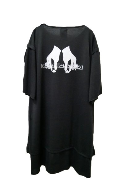 画像2: Sale30%off【DöPEZ】 "RAW" プリント＋ロゴ刺繍カットソー / ホワイト (2)