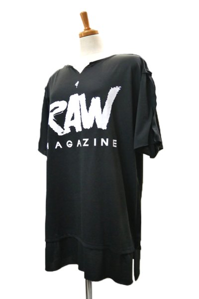 画像3: Sale30%off【DöPEZ】 "RAW" プリント＋ロゴ刺繍カットソー / ホワイト (3)