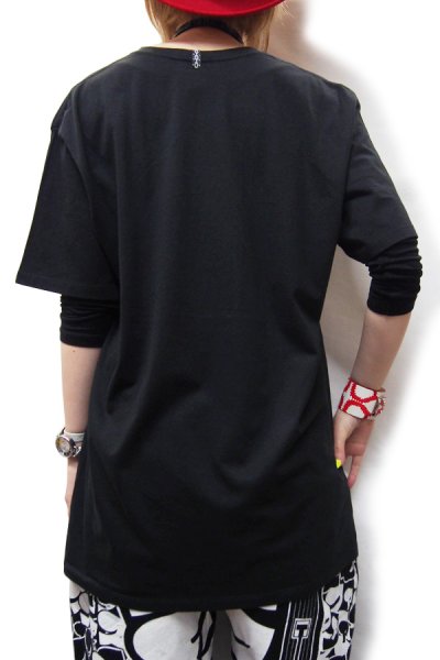 画像2: Sale30%off【コスモス × FAR★STAR】 レトロカットソー / ブラック (2)