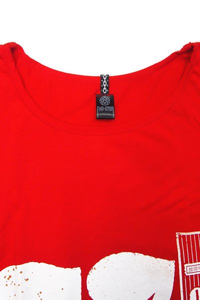 画像4: Sale30%off【コスモス × FAR★STAR】 レトロビッグカットソー / レッド (4)