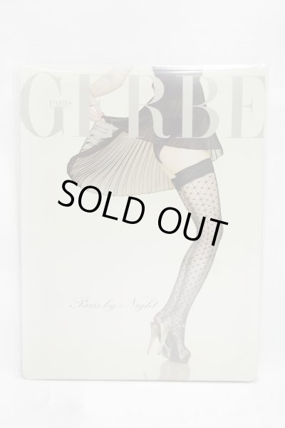 画像2: Sale50%off 【GERBE】 "PARIS BY NIGHT" ニーハイストッキング / ブラック (2)