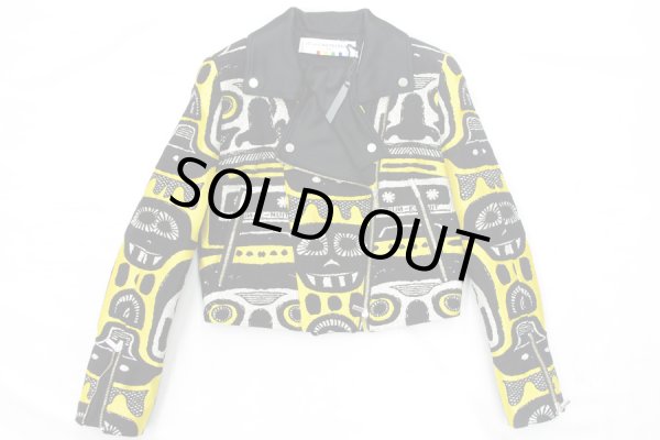 画像7: Sale80%off 【JC de CASTELBAJAC】 FACE柄ダブルライダースジャケット (7)