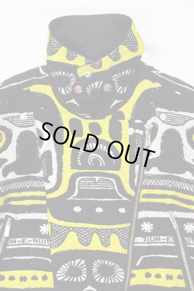 画像10: Sale80%off 【JC de CASTELBAJAC】 FACE柄ダブルライダースジャケット (10)