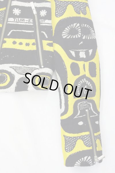 画像11: Sale80%off 【JC de CASTELBAJAC】 FACE柄ダブルライダースジャケット (11)