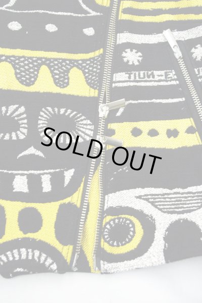 画像12: Sale80%off 【JC de CASTELBAJAC】 FACE柄ダブルライダースジャケット (12)