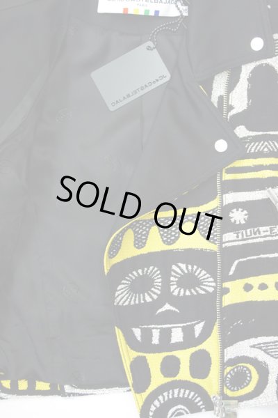 画像13: Sale80%off 【JC de CASTELBAJAC】 FACE柄ダブルライダースジャケット (13)