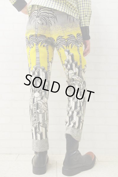 画像2: Sale80%off 【JC de CASTELBAJAC】 ジオメトリックメトロポリス柄タペストリーパンツ (2)