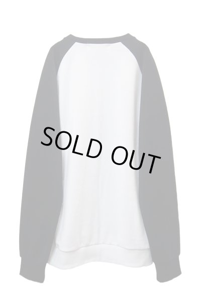 画像2:  【SHADOW】 "BLACK SDW" プリントラグランスウェットトップス (2)