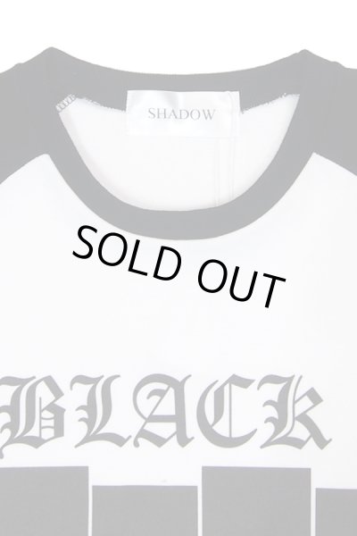 画像4:  【SHADOW】 "BLACK SDW" プリントラグランスウェットトップス (4)