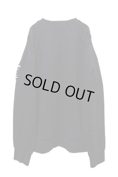 画像2:  【SHADOW】 デストロイスウェットトップス (2)