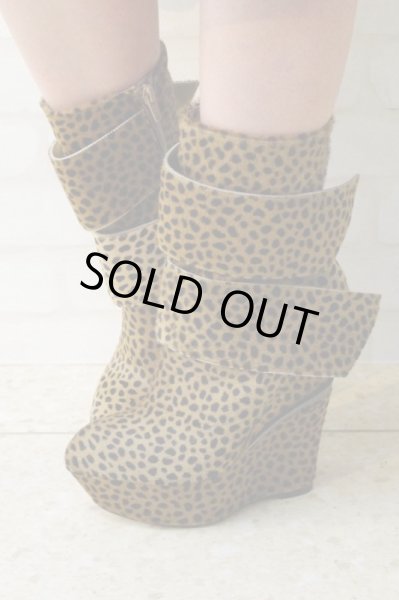 画像3: Sale90%off 【Tanja S London】 ダブルベルトレオパードブーツ (3)