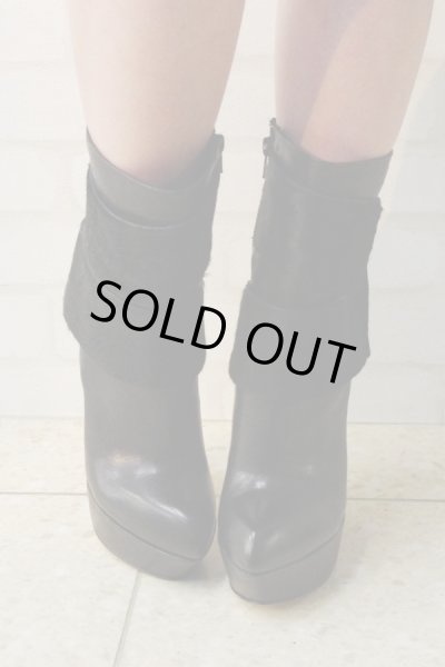 画像2: Sale90%off 【Tanja S London】 ダブルベルトブラックブーツ (2)