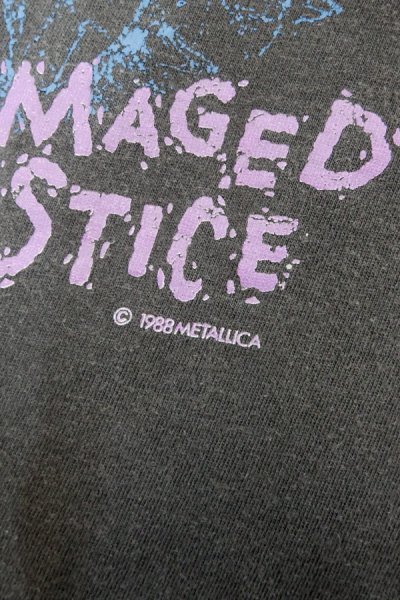 画像4: ▲ Vintage ▲ "METALLICA" '88 DAMAGED JUSTICE Tシャツ (4)