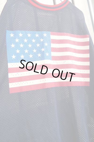画像4: Sale50%off▲ USED ▲ 星条旗プリントメッシュカットソー (4)