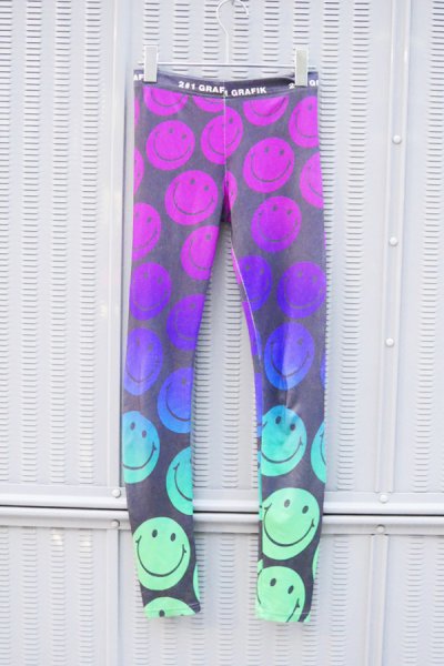 画像2: ▲USED▲ スマイリーグラフィックレギンス (2)