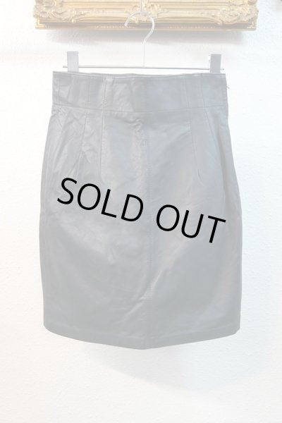 画像1: ▲USED▲ レースアップレザースカート (1)