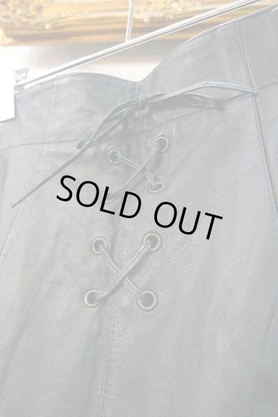 画像3: ▲USED▲ レースアップレザースカート (3)