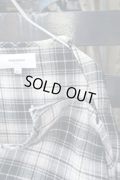 画像4: ▲USED▲【PARADOX】 タータンチェック柄ムスリンカットソー / ブラック (4)