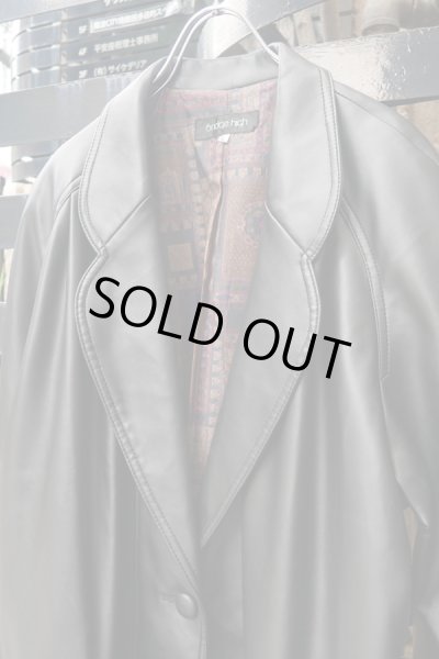 画像3: ▲USED▲ シンセティックレザーロングジャケット (3)