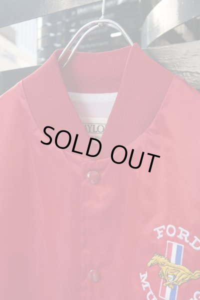 画像5: ▲USED▲ "MUSTANG" 刺繍ナイロンブルゾン / レッド (5)