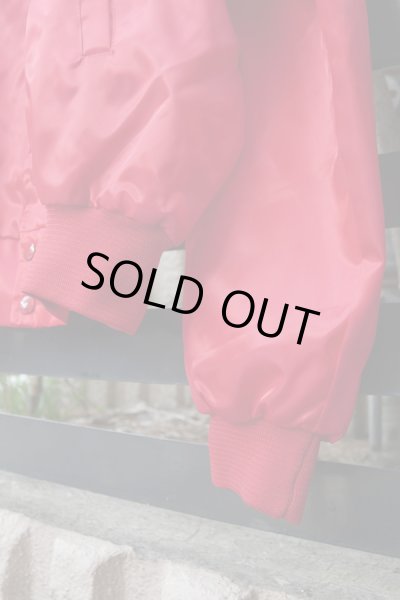 画像6: ▲USED▲ "MUSTANG" 刺繍ナイロンブルゾン / レッド (6)