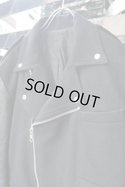 画像3: Sale50%off ▲USED▲【ONE HUNDRED】 レザー切り替えウールジャケット (3)