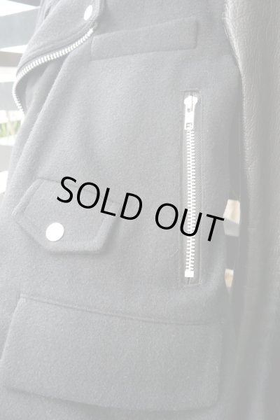 画像5: Sale50%off ▲USED▲【ONE HUNDRED】 レザー切り替えウールジャケット (5)