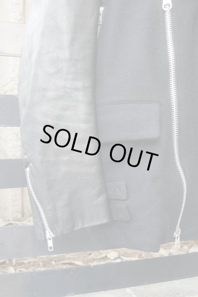 画像6: Sale50%off ▲USED▲【ONE HUNDRED】 レザー切り替えウールジャケット (6)
