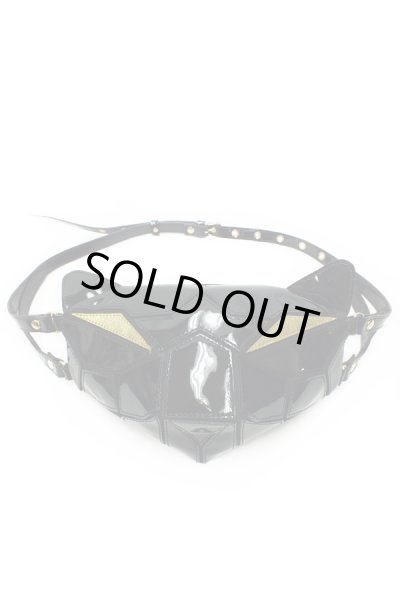 画像2: Sale64%off 【ZIG UR IDOL】 エナメル3-Dパンサーバッグ / ゴールドアイ (2)