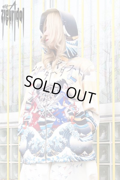 画像1:  Sale50%off  【ZIG UR IDOL】 "KABUKI STARDUST" グラフィック7分袖パーカー (1)