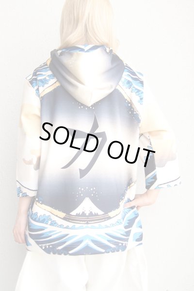 画像2:  Sale50%off  【ZIG UR IDOL】 "KABUKI STARDUST" グラフィック7分袖パーカー (2)