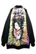 画像2:  Sale50%off  【ZIG UR IDOL】 "ELDER SKELTER" グラフィックブルゾン / ブラックリブ (2)