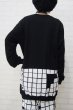 画像2: Sale50％off【ZIG UR IDOL】 "CROSSWORD BERLIN" 切り替えロング丈スウェットトップス (2)