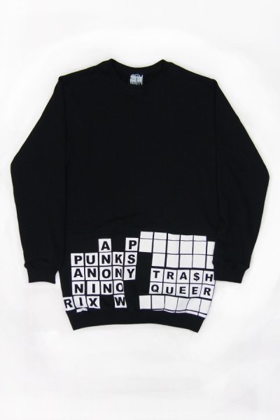 画像5: Sale50％off【ZIG UR IDOL】 "CROSSWORD BERLIN" 切り替えロング丈スウェットトップス (5)