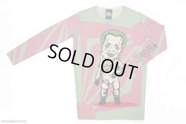 画像3: Sale30%off【野性爆弾・くっきー × ZIG UR IDOL】 "カミカゼクニコ" フルプリントニット (3)
