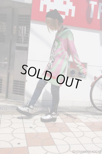 画像10: Sale30%off【野性爆弾・くっきー × ZIG UR IDOL】 "カミカゼクニコ" フルプリントニット (10)